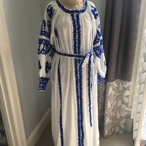 Embroidered maxi dress